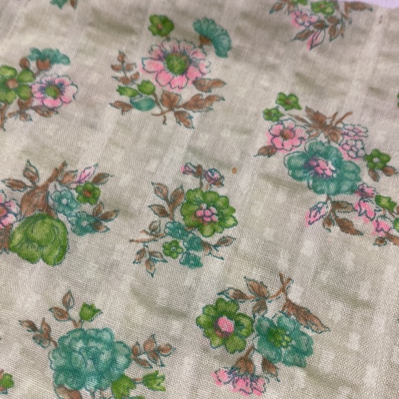 Vintage 60s Floral Cottagecore Flutter Sleeve Button Front Maxi Peasant Dress - Picture 9 of 16